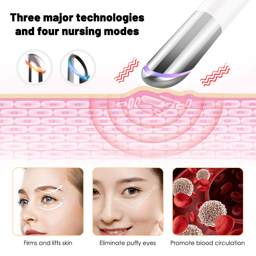 EMS Eye Massager with Cream Infuser for Dark Circles
