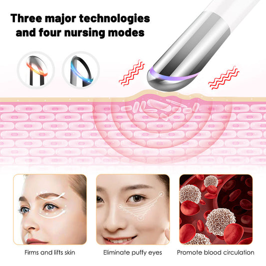 EMS Eye Massager with Cream Infuser for Dark Circles